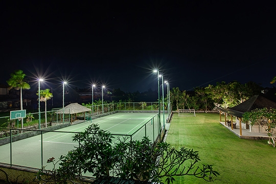 The Beji   Tennis court at night